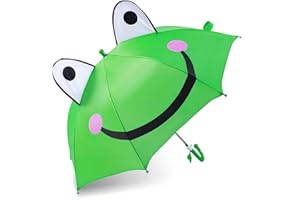 Olele-Kids Umbrella for Boys Girls Rain Gear Parasol Children Umbrella Professional Portable Dome Umbrellas Lovely 3D Animal Patterns Stick Umbrellas Until The Age Of 10 Old