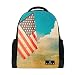 Produktbild My Daily Blue Sky Memorial Day Amerikanische Flagge Rucksack 35,6 cm Laptop Daypack Schultasche für Reisen College Schule