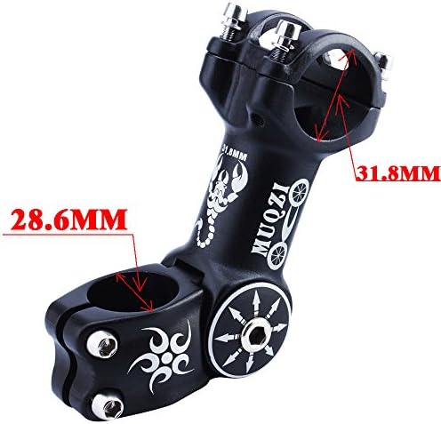 Bicycle Bike Adjustable Stem 31.8mm Mountain Bike Road Select Length 110mm, 0/60 Degree, Black