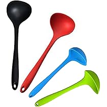 3-teiliges Silikon Kochlöffel Set - Suppenkelle & Schöpflöffel