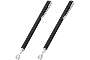 MOZEAT LENS 2 Stück Teleskopmagnet Stabmagnet Ausziehbar Magnetstab Bis Zu 64 cm Magnetic Pick-Up Tool Magnetheber Edelstahl Magnetgreifer für Schrauben Mutter Schlüssel Metallteile (Schwarz)