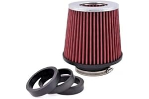 AB1 flexzon Universal Car Sport Cone Red Air Filter Cone Induction Kit High Power 150 mm