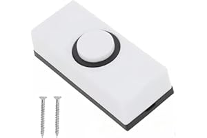 DCJWQ Wired Doorbell Button, Door Bell Push, Doorbell Wired with 2Pcs Screws Wall Mounted Weatherproof Fits Most Doorbell Chimes for Home Garage