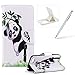 Price comparison product image Leather Case for Huawei Y5 2018,Flip Wallet Cover for Huawei Y5 2018,Herzzer Stylish Cute Panda Pattern Magnetic Closure Purse Folio Smart Stand Cover with Card Cash Slot Soft TPU Inner Case for Huawei Y5 2018 + 1 x Free White Cellphone Kickstand + 1 x Free Silver Stylus Pen