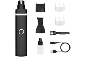 LOTUS POWER tondeuse sans fil silencieuse 3 en 1 lime à griffes électrique pour chien, tondeuse chat sans bruit lime à ongles tondeuse à cheveux rechargeable tondeuse chien poil long epais silencieuse