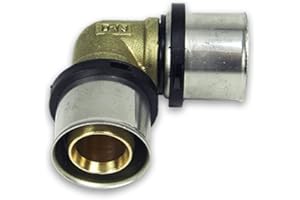 E:MAX Press Winkel 90° [32x3 - 32x3 mm]- DVGW zertifiziert / Kontur TH