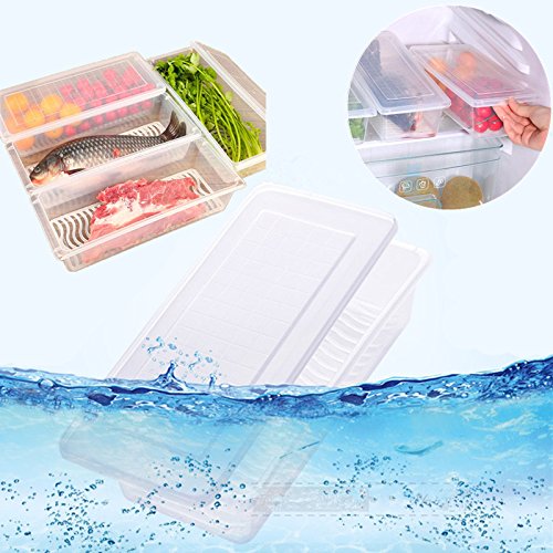 TOPmountain praktische Kühlschrank Lebensmittel Aufbewahrungsboxen Sealed Frisches Obst Gemüse Meeresfrüchte Halten Crisper Küchenwerkzeuge Geschirr