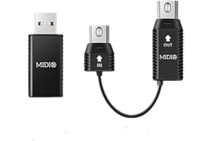 ANNADUE Adapter Bezprzewodowy MIDI Bezprzewodowy System Transmisji MIDI MIDI na USB Kontroler MIDI Plug and Play dla Pianina Cyfrowego Klawiatura do Urządzenia MIDI dla Systemu OS X dla
