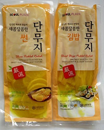 Seoul Plaze Korean Tradition Cut & Sliced Strips Pickled Radish 350g x2 Pack Sushi Rice Noodles