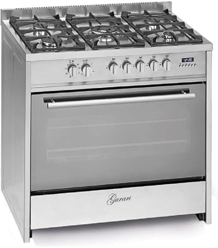 Piano De Cuisson Mixte Glem GU850CER - 98L - 5 Feux Gaz - Noir - Classe A