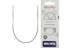 KnitPro Nova Metal: Aiguilles à Tricoter: Circulaire: Fixe: 25 cm x 2,75 mm