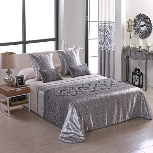 NOVOTEXTIL Colcha bouti edredón Jacquard Invierno Modelo Colonia de 5 Piezas Unico Cama 150 cm