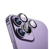 Safir lens Safir mercek koruması iphone 14 PRO ve 14 PROMAX ile Uyumlu Ger&ccedil;ek Safir cam Kamera Lens Koruyucu &Ccedil;elik Halka Hd 9