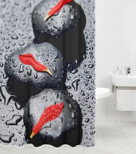 Duschvorhang Elegance 180 x 200 cm, hochwertige Qualität, 100% Polyester, wasserdicht, Anti-Schimmel-Effekt, inkl. 12 Duschvorhangringe