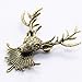 Price comparison product image 3 FOR 2 Sale! 6 cm Antique Bronze Stag Deer Broach Pin for Jacket or Collar, Unique Gift Luxury Accessories Animal Fashion (Antique Stag Head Brooch)