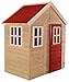 Produktbild Wendi Toys Holz Spielhaus für Kinder aus Fichtenholz | Garten Geschlossenes Holzhaus mit Fenstern und Türen