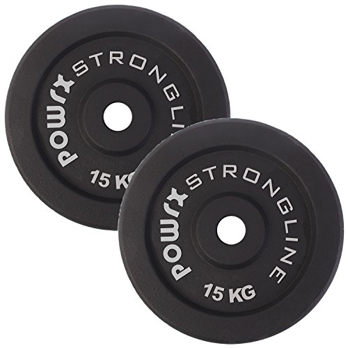 Hantelscheiben Set Hantel Gewichte Gusseisen 5 – 40 kg für Kurzhanteln und Langhanteln 30 mm - 5