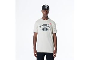 Oakland Raiders NFL Regular T-Shirt Distressed Screenprint Team Graphic Oakland Raiders Stone Camiseta Unisex Adulto