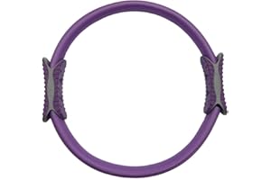 GoBuyer Pilates Ring Resistance Loop With Double Handle Ring, Magic Yoga Circle With Anti-slip Grip Handles for Exercise and Fitness
