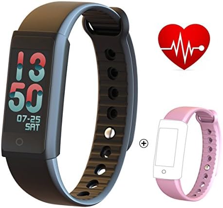 Fitness Tracker Watch HR Fitness Trackers Devices Activity Tracker IP68 Waterproof Sleep Heart Rate Monitor Calorie and Step Pedometer Blood Pressure Monitor with Remote Control Photography for Women, Ladies, Men