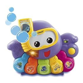 VTech Jouet De Bain – Aquabulles Ma Pieuvre Orchestre – Version FR, Violet