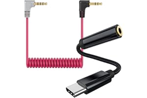 ANCABLE 3.5mm TRS to TRRS Microphone SC7 Cable + Type C Male to 3.5 Female Adapter