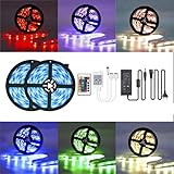 led zimmerbeleuchtung ✔️ALLES-IN-EINEM-SET - Kommt als komplettes Set mit 10 Meter LED-Streifen, Fernbedienung, 12V DC Netzteil und IR Empfänger, 2 x Eckverbinder, 2 x Verbindungskabel. Keine weiteren Zubehörteile erforderlich