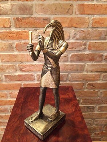 Toth Pen in Bronze hand Beamlt Decoration Bust Statue Egypt Mythology Wisdom