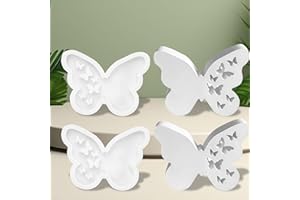 VICBOU 2 Pièces Moule de Silicone Papillon, Moules à Bougies Papillon pour Couler, Moule à Savon, Moules à RéSine éPoxy(13 cm x 10 cm x 2cm)