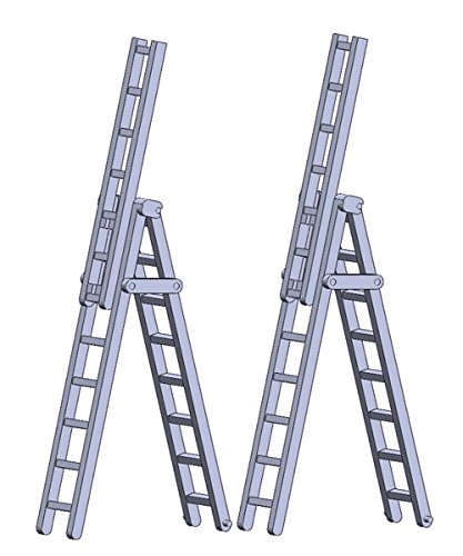 Preisvergleich Produktbild Rietze 70283 - Feuerwehr Mehrzweckleiter silber (2 Stück) - 1:87