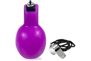 Dingfeiyu 1Pcs Silbato de Mano(12 x 6.5 cm), 1Pcs silbatos Deportivos de Acero Inoxidable con cordón, Silbato higiénico para Supervivencia Emergencia, Deportes Futbol, Árbitros