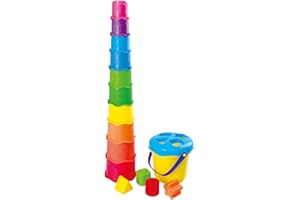 Playgo - Cubo playa con 4 figuras & 10 cubos de colores (ColorBaby 44559) , color/modelo surtido
