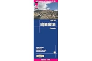 Afghanistan 1:1.000.000: Kartenbild 2seitig, Exakte Höhenlinien, Höhenschichten-Relief, GPS-tauglich durch Gradnetz, klassifiziertes Straßennetz, ausführlicher Ortsindex