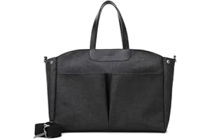 Vllcsla Wickeltasche Kinderwagen Damen Wasserdicht, mit 2 Kinderwagen Haken & Isoliertasche, Elegante Wickeltasche Große, Universal Baby Taschen Multifunktions für Mama Papa, 38x15x27 cm