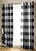 Produktbild Catherine Lansfield Boston Vorhänge pflegeleicht, kariert 167,6 x 182,9 cm, Polyester-, schwarz, 27,5 x 5,5 x 38 cm