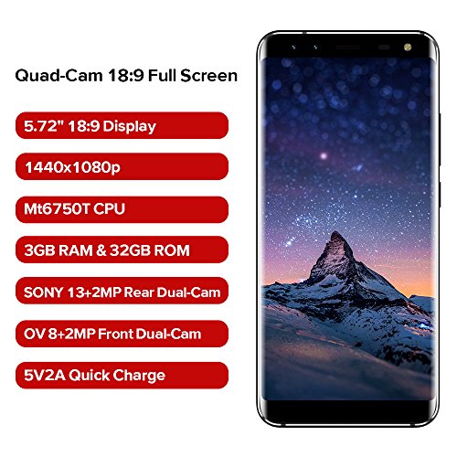 Leagoo S8 -   cran Infinity  5 72  4G Smartphone  Empreintes Digitales Portable Debloqu    T  l  phone Pas Cher  Android 7 0 2940mAh  Double Sim 13MP 