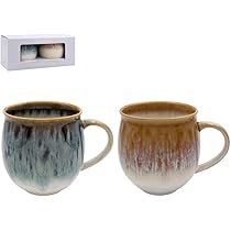 L & P Home & Gifts Lesser Pavey Reactive Glaze 2S Mugs 2ASST | Ceramic Coffee Mugs Set For Or Work | Designed By Elements | Lovely Mugs For Tea, Coffee Hot - View #9