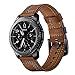 Produktbild Für Samsung Gear S3 Armband,Colorful Luxus Leder Ersatzband Uhrenarmband 22mm für Samsung Gear S3 Frontier/Classic Watch,Braun