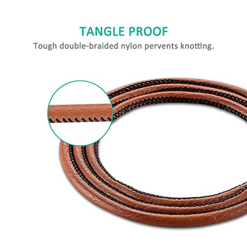 iPhone Ladegerät, USB Kabel Gaoye Lightning Kabel L1 Leder Blitzschnelle Daten Synchronisierungs Ladekabel 3.3ft für Apple iPhone 5 5s 5c 6 6s 6 plus 7 7plus iPad (2 Pack) - 3