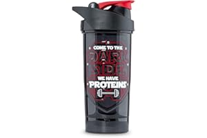 Shieldmixer Dark Side – Star Wars – Shaker – Batido de proteínas – 700 ml – Agitador de gimnasio – para bebidas de proteínas y bebidas deportivas – Vaso batido – Botella – Negro – Pro Classic Proteína