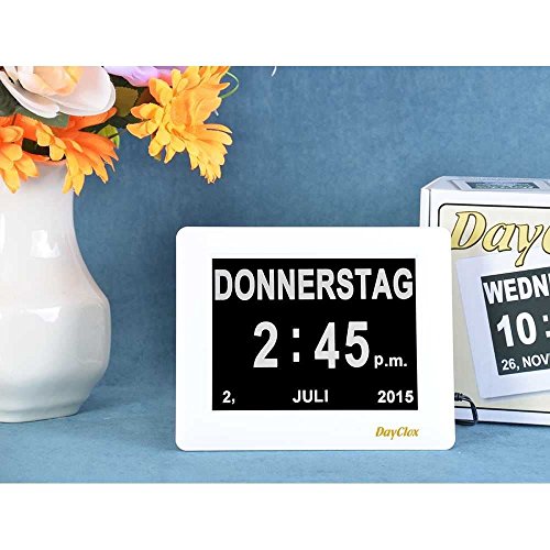 Digitaler Kalender Tag Uhr | Alzheimeruhr | Seniorenuhr - 5