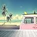 Produktbild VW Surf Camper Van Karte Wand Wandbild Foto Tapete Strand Palmen Vintage, XX Large 3000mm x 2400mm