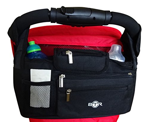 BTR Buggy Organiser Buggy Bag, Pram Organiser With Zipped Detachable Pocket And Purse