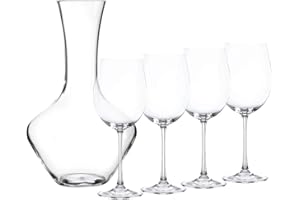 Nachtmann Vivendi Premium Set para Decantar, 5 piezas, Garrafa y Vasos de Vino Tinto, Vidrio de Plomo, 0093605-0