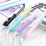 GT-FKM Mini Fer à Lisser Cheveux et Bigoudi 2 en 1,Pliage Portable Brosse Chauffante Lissante,Anti-Brûlure,Chauffage en 30s avec Voyage Double Tension 100-240 V pour Tous Les Types de Cheveux,Noir