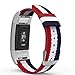 Produktbild MoKo Armband für Fitbit Charge 2, Nylon Strick Sportarmband Uhrenarmband Uhr Erstatzband mit Schließe für Charge 2 Smartwatch Zur Herzfrequenz und Fitnessaufzeichnung, Blau/Rot/Weiß