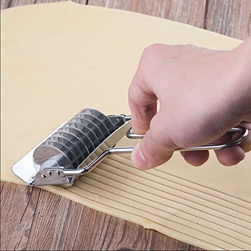 AsentechUK® manuelle Nudelpresse aus Edelstahl, Nudelmaschine, Pasta-Schneider, Form zum Drücken, Küchengerät - 2
