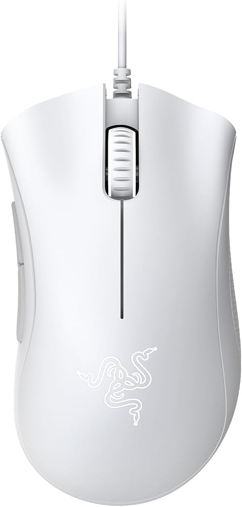 Razer DeathAdder Essential (2021) - Kablolu Oyun Faresi (Optik Sensör, 6400 DPI, 5 Programlanabilir Düğme, Ergonomik Form Faktörü) PC | Beyaz