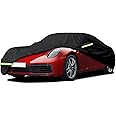 Waterproof Car Cover Replace for 1998-2025 Porsche 911 (991/992/996/997 Series) Carrera 4S/Turbo/Carrera, 6 Layers All Weather Full Car Covers with Zipper Door for Snow Rain Dust Hail Protection