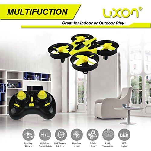 Boys Toys Drones Indoor or Outdoor Flying Toys Headless Mode 2.4G 4CH 6Axis Quadcopters for Kids Beginners Gifts(Yellow) By Luxon